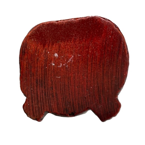 Vintage Red Resin Traveling Laughing Buddha Standing Ornament 3.5”x2.75”x3” - Picture 5 of 5